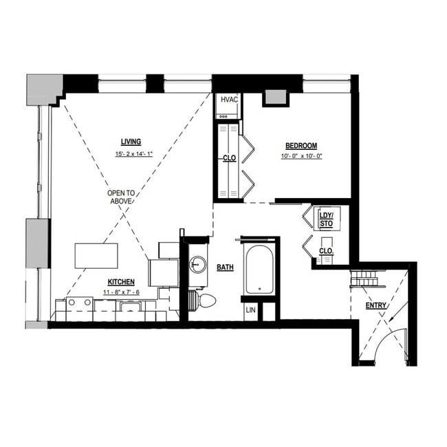 Floorplan - Parisian on Vine Apartments