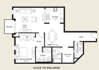 1BR/2BA - Station Square