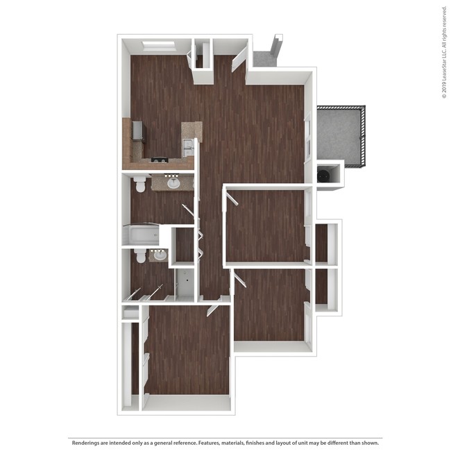 Floorplan - Westberry Square Apartments