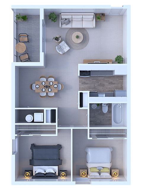 Stonecliffe 2BD 1Bath 837sqft - Stonecliffe