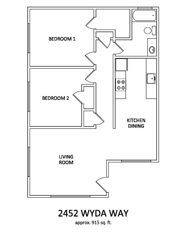 2x1 915 sq ft - Left - Arden Park