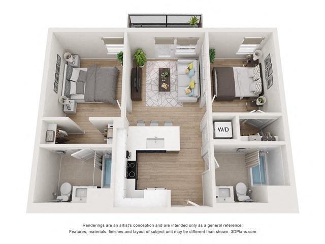 Floorplan - Evani 3223 Wilshire