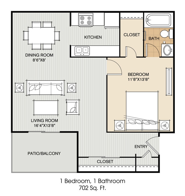 Floorplan - Brookhollow Apartments