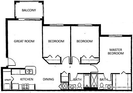 3BR/2BA - Pelican Isles Apartments