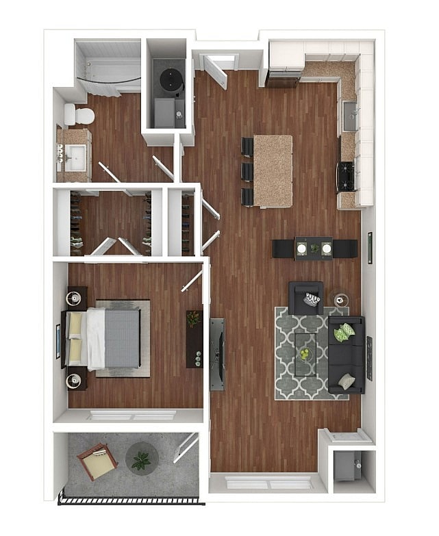 A6 3D Floorplan - Maple and Main