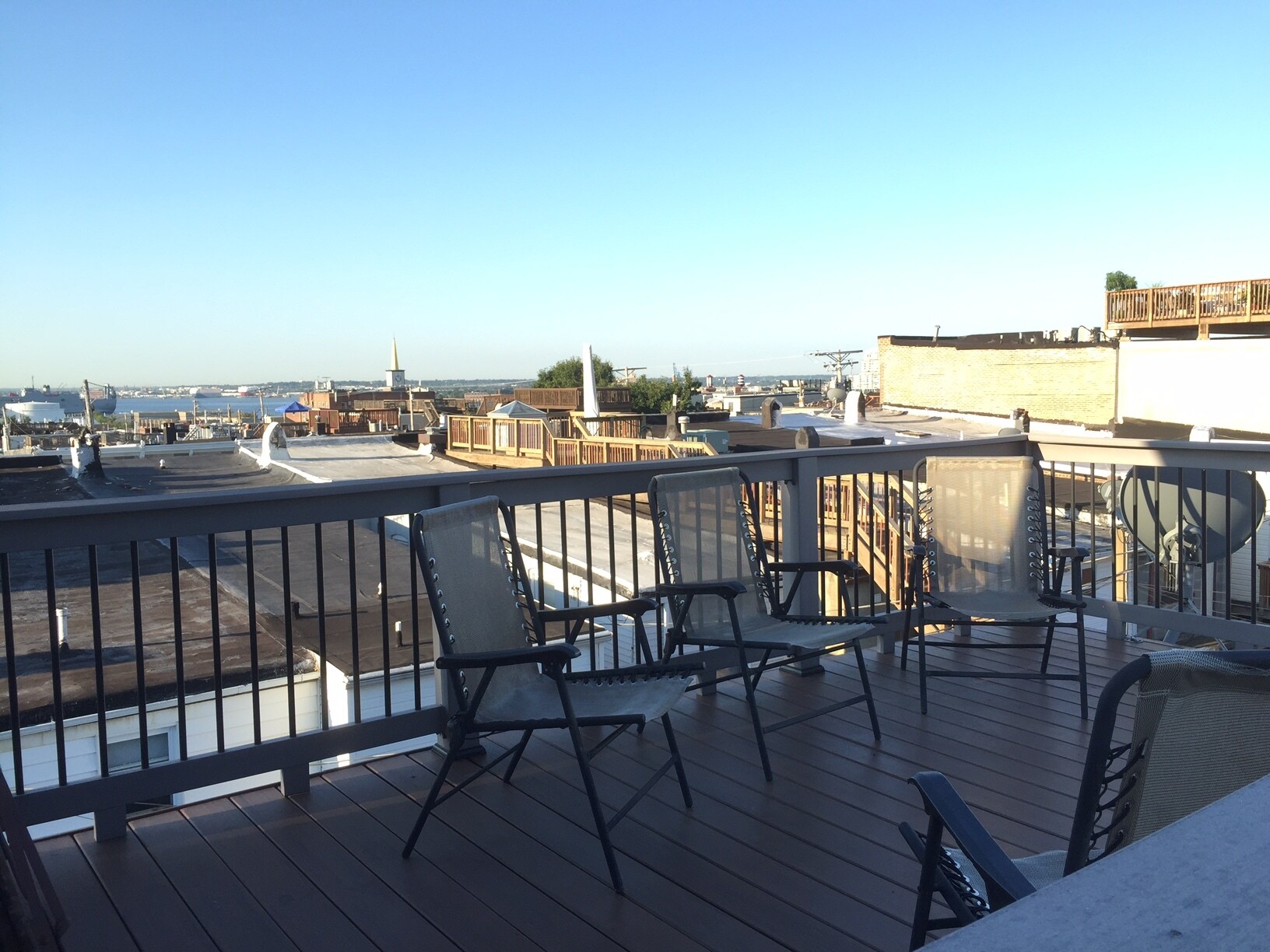 Rooftop Deck and View of the Harbor - 730 South Clinton Street