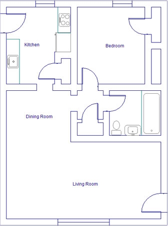 Floorplan - Roosevelt Garden Apartments