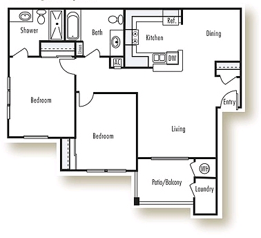 2BR/1BA - Hurley Creek Senior Apartments