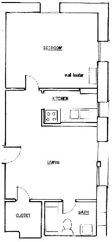 1BR/1BA - Brookmore Apartments