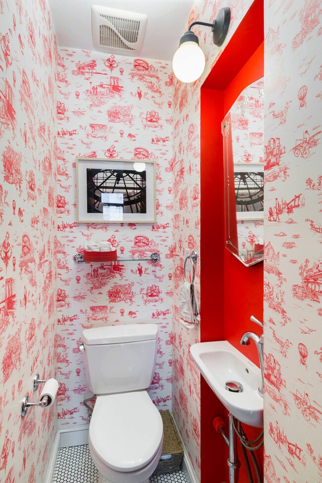 Half bath in kitchen/living hallway - 140 Halsey St