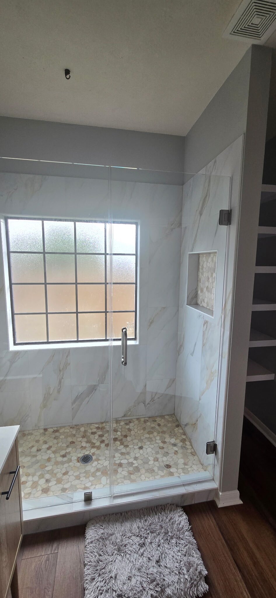 Walking shower in primary bathroom - 3602 Cedar Flats Ln