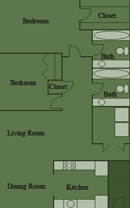 2BR/2BA - Carriage Court Apartments
