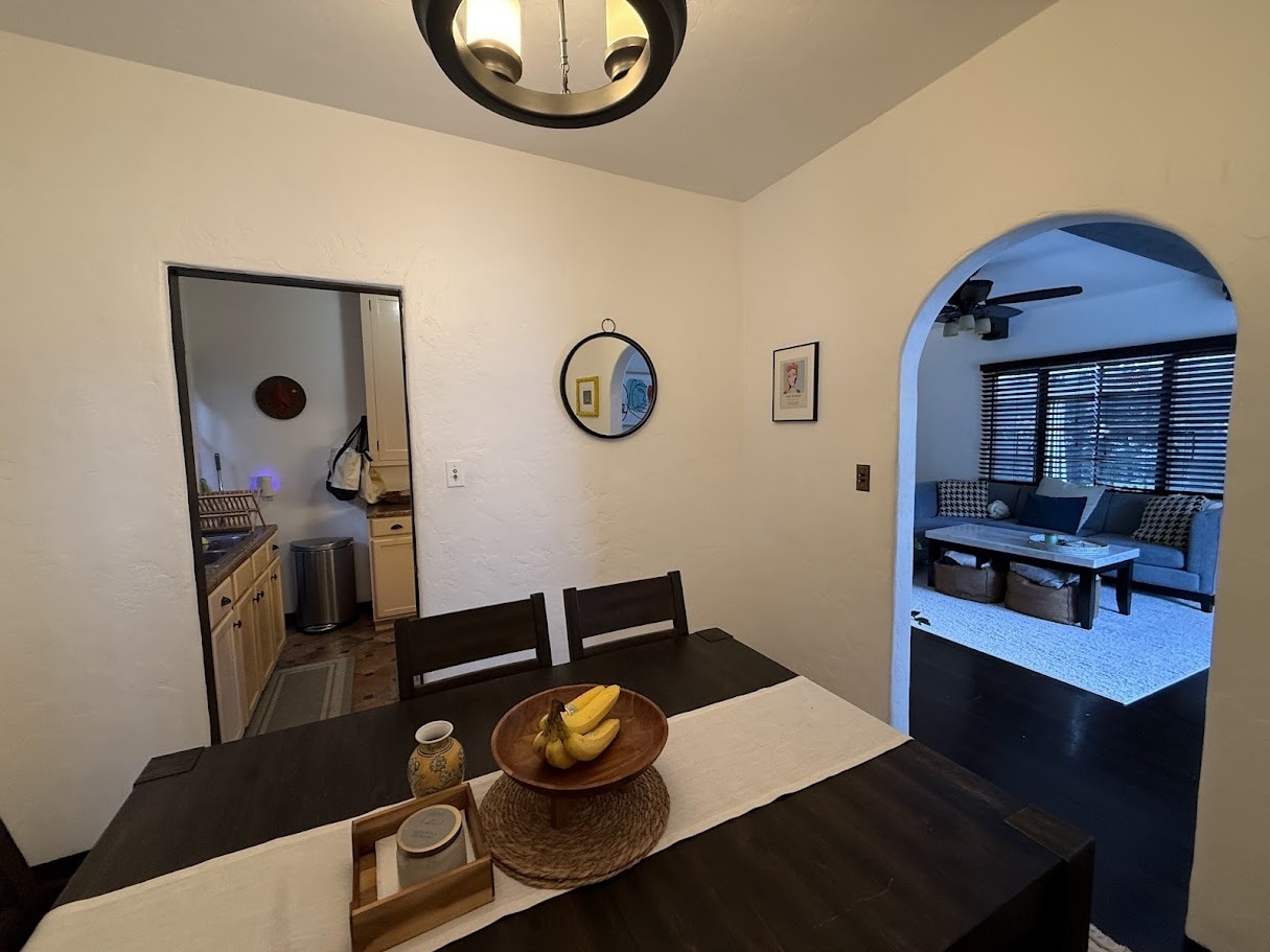 dining room showing entrance to kitchen (left), entrance to living room (right) - 3639 1st Ave
