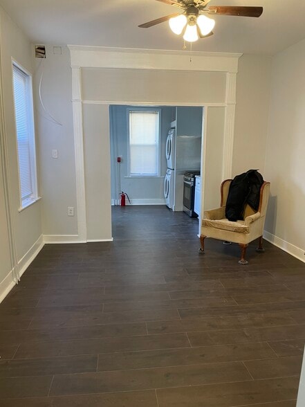 living room looking towards kitchen - 1233 Christian St