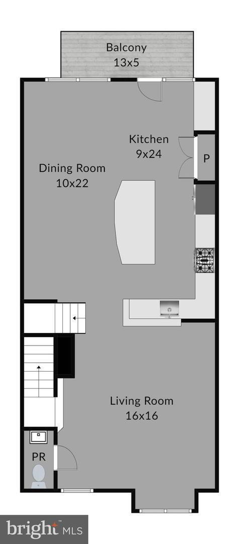 Main Level Floor Plan - 8126 S Channel Dr