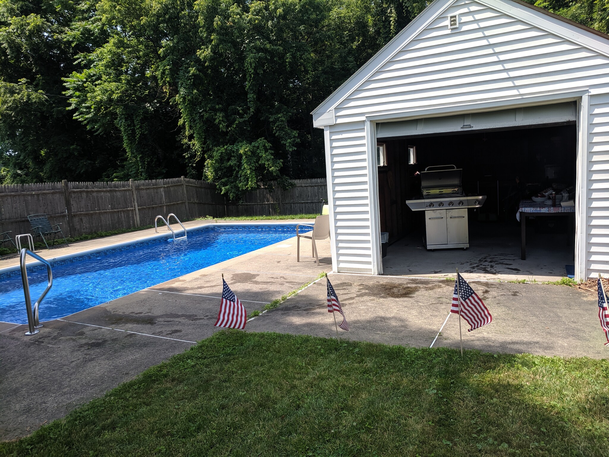 Yard and pool - 610 Pawling Ave