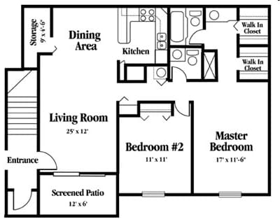 2BR/2BA - Sunrise Lake Views Apartments