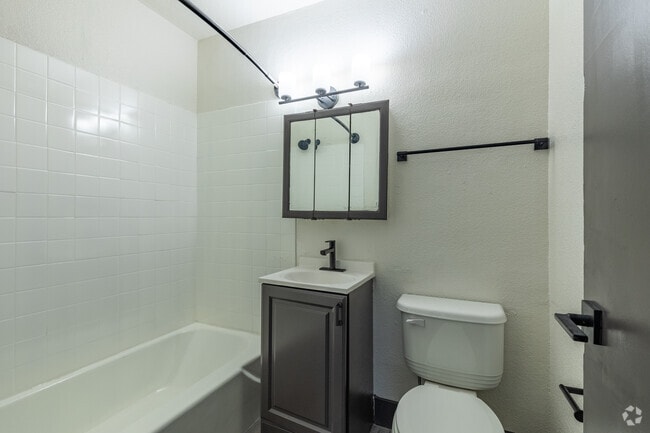 2BR, 1BA - 880SF - Primary Bathrrom - The Landing at Civic Center