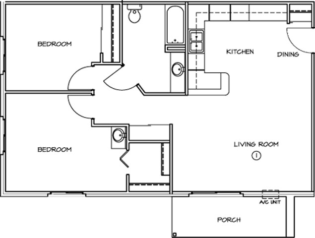 2BR/1BA - Manawa Estates