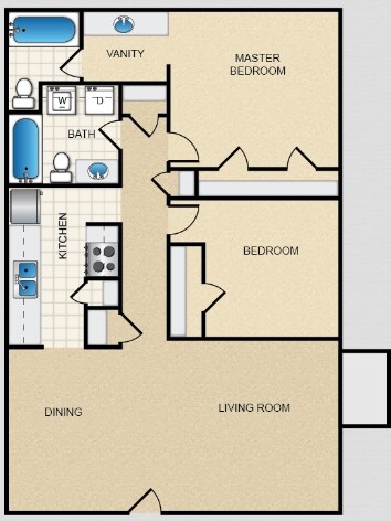 2BR/2BA - Woodside Village