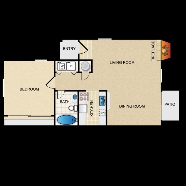 1BR/1BA - Country Villa Apartment Homes