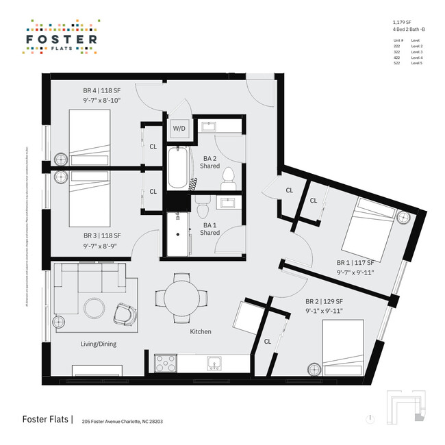 Floorplan - Foster Flats