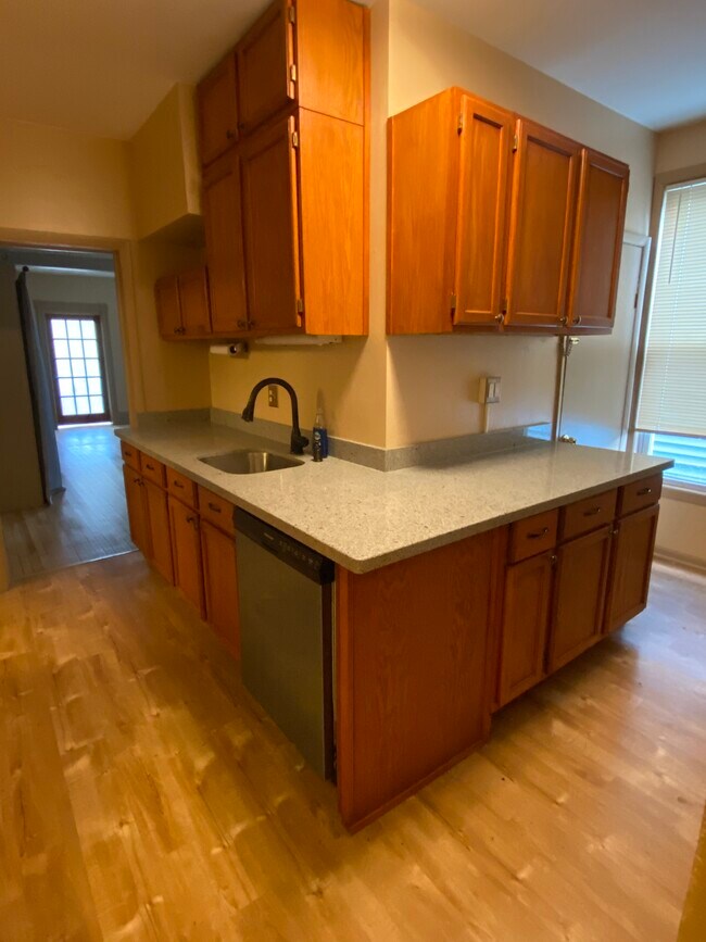 Kitchen features riverbed quartz countertops and stainless appliances - 3452 Nicollet Ave