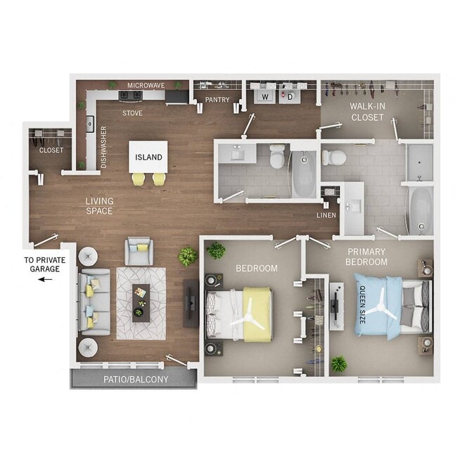 Floorplan - Oakcliff Apartments