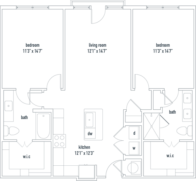 Floorplan - XThe Dartmouth North Hills Apartments