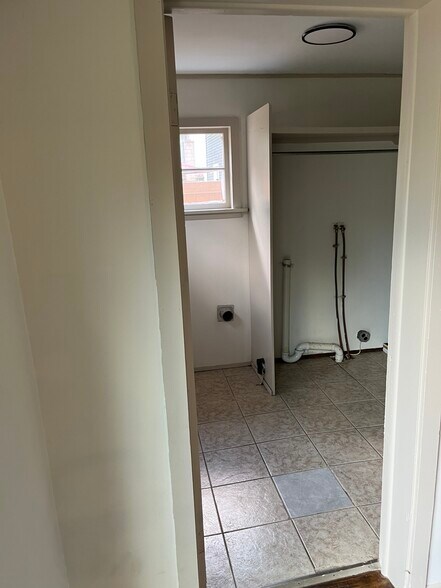 Laundry room with washer and dryer hookup / storage space - 1400 Titus Ave