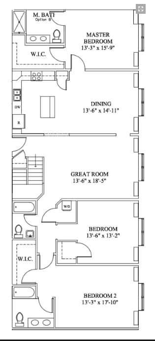 3BR/3BA - Legacy Lofts