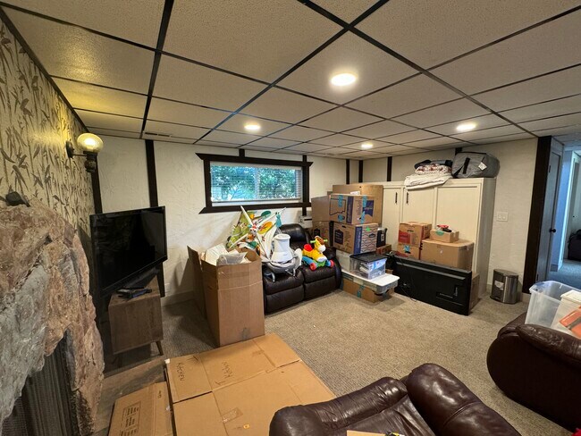basement living area (pardon our boxes) - 8717 S Royal Crest Dr