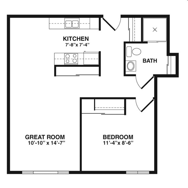 1BR/1BA - Rosemount Plaza Apartments