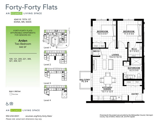 Floorplan - Forty Forty Flats