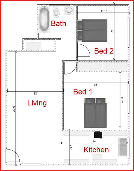 Functional layout - 646 Arbutus Ave