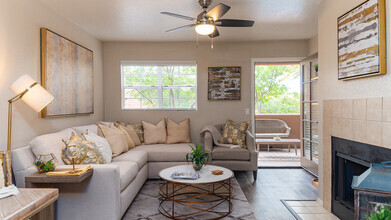 Living room with new ceiling fans - La Reserve Villas