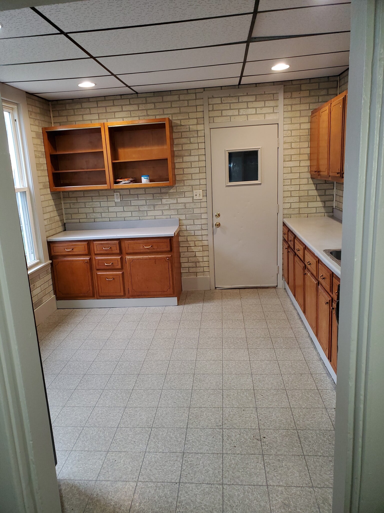 Kitchen (new ceiling tiles and can lights) - 522 E 22nd St