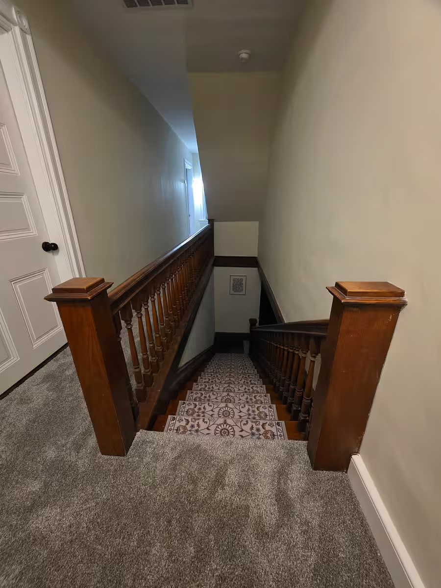 Top of stairway to rooms - 2655 Allentown Rd