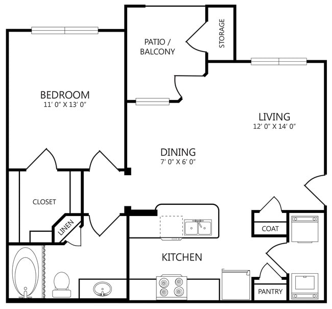 Floorplan - West Creek Apartments