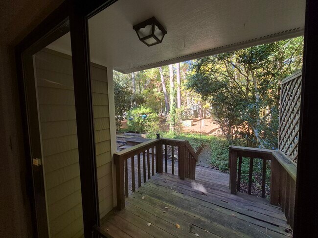 view of backyard from downstairs bedroom - 4422 Beechnut Ln
