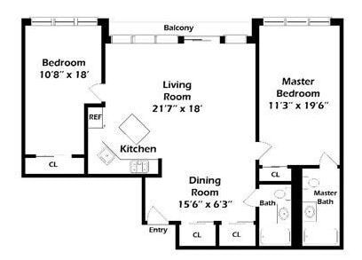 Apartment layout - 99-31 66th Ave