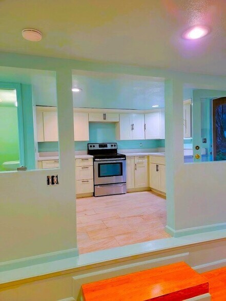 View from living room to kitchen - 244 McKee Rd