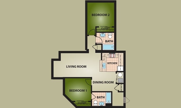 2BR/1BA - Nativity Manor