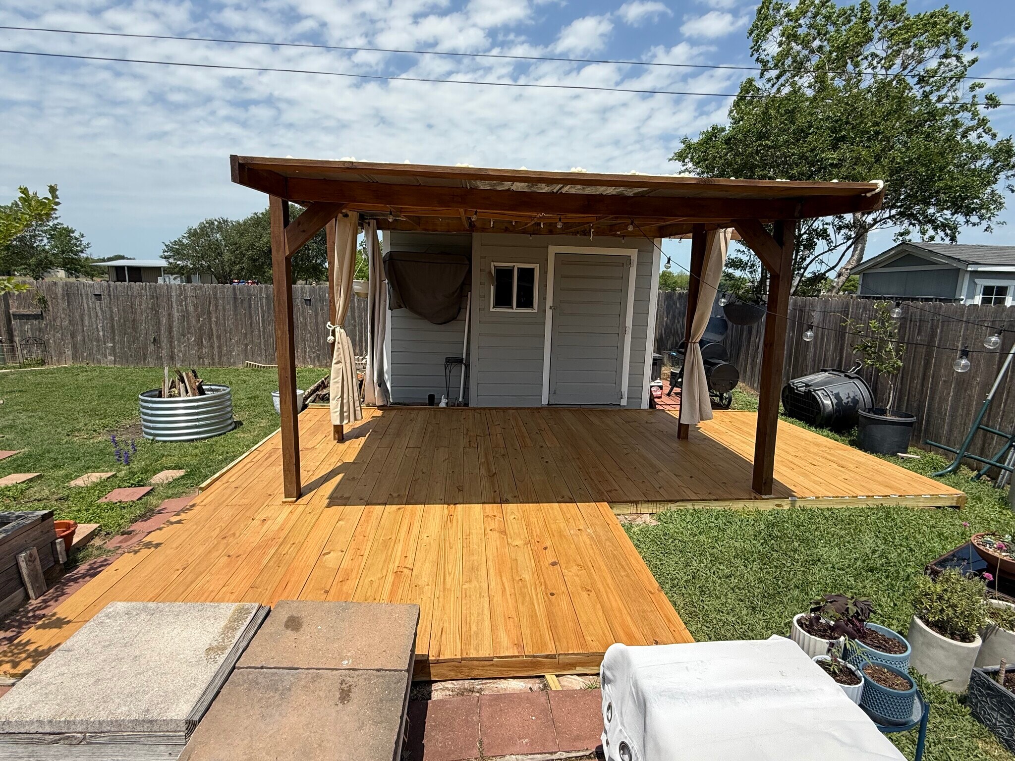 New deck (tv not included) - 411 Mason Cir