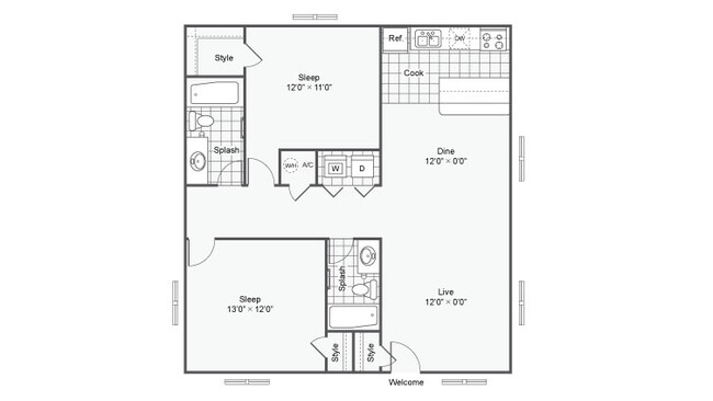 Floorplan - The Hub at Baton Rouge