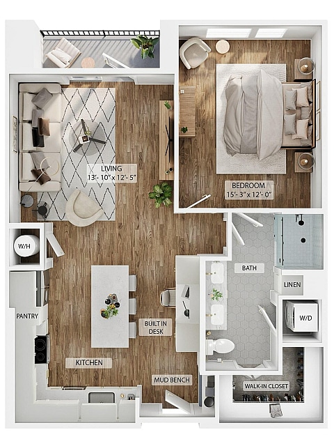1BR/1BA - A5 - The Mercury