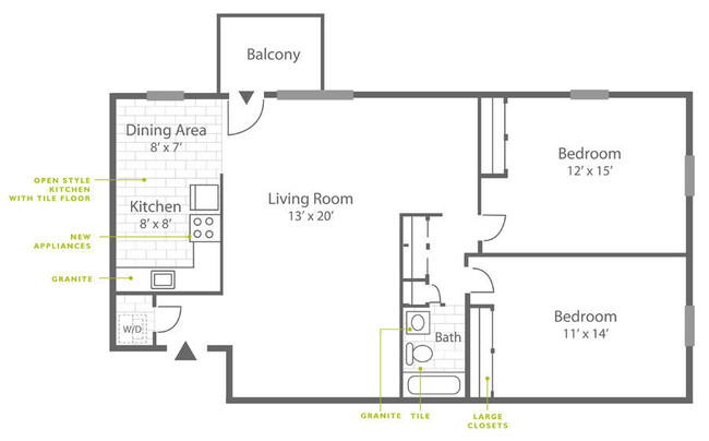 Floorplan - Leverington Court Apartments