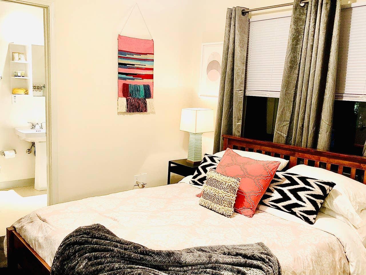 Second bedroom also has a queen-size mattress with a large closet and a laptop station. Access to the second bathroom as well - 621 W 43rd St