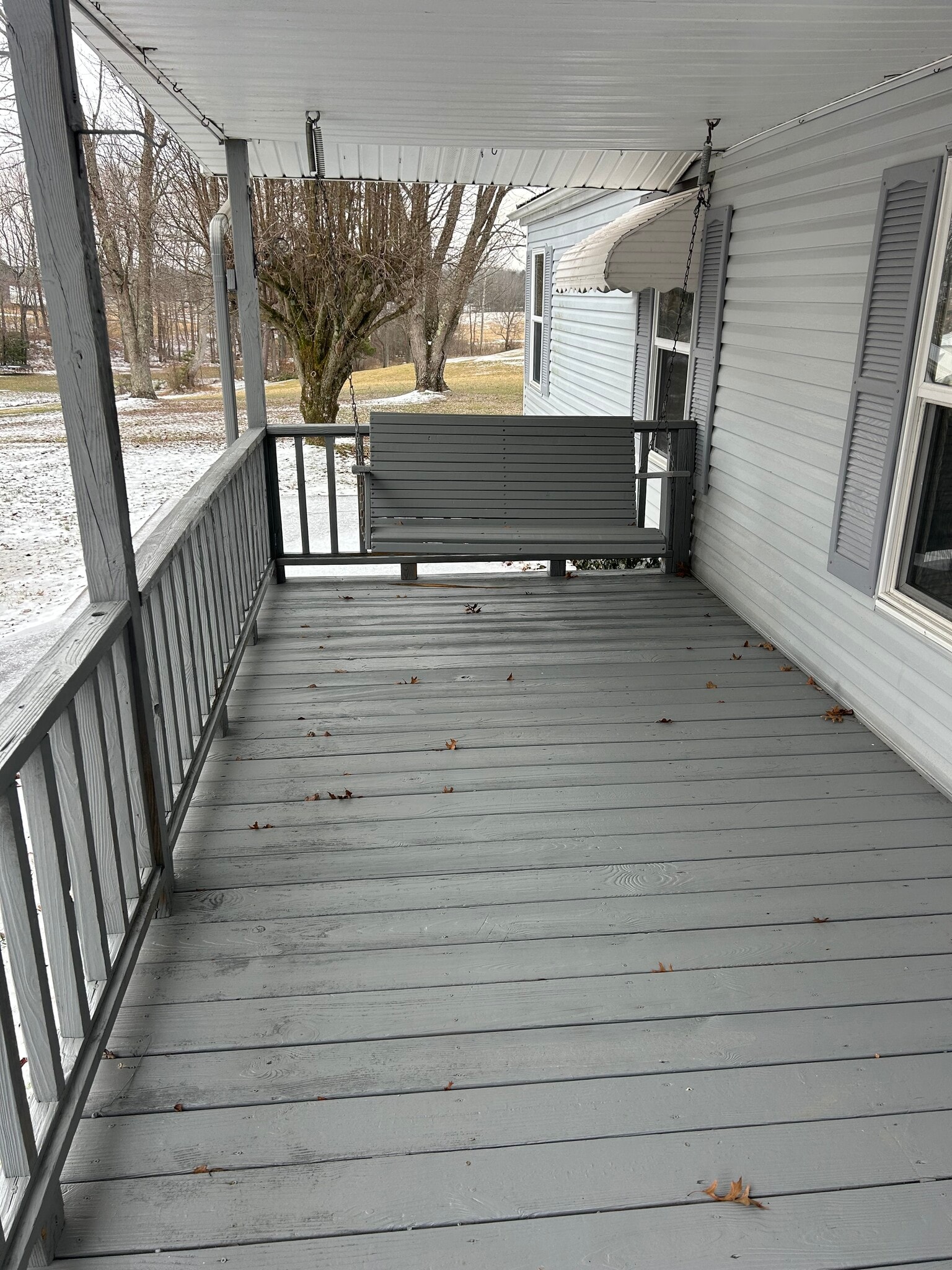 Front Porch with Swing - 503 Vanzant Rd