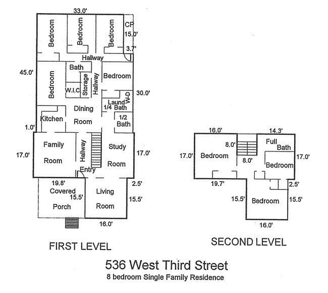 Building Photo - 8 Bedroom on W 3rd St, Right by Campus!
